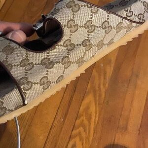 Gucci Beige and Brown Sandals